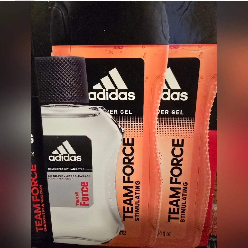 Adidas Team Force Shower Gel in Black and Orange